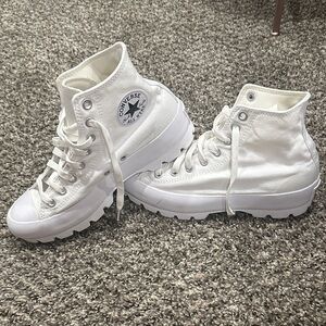 Converse Women's White Platform High-Tops